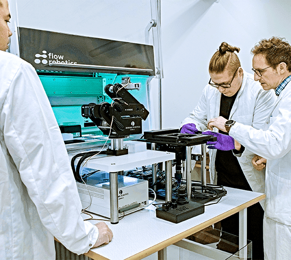 Researcher at work in lab