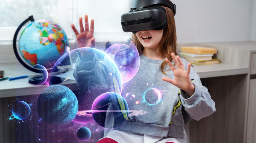 Augmented Reality - Children enjoying VR - another form of artificial intelligence