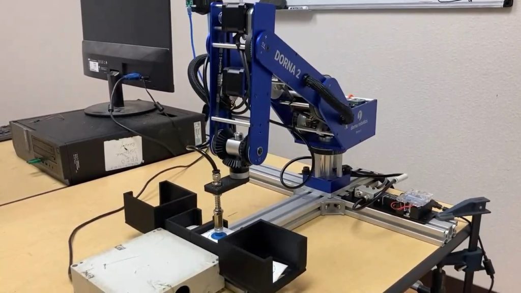 Dorna Robot performing product testing.